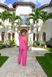 Coolin Jumpsuit (Hot Pink)