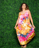 Color Explosion Maxi Dress (Pink)