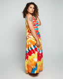 Color Explosion Maxi Dress (Orange)