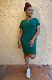 Everyday Tee Dress (Dark Green)