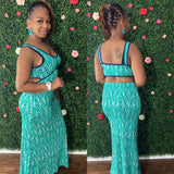 Zig Zag Wave Maxi Dress