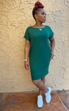 Everyday Tee Dress (Dark Green)